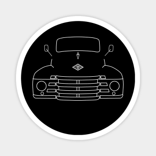 Classic 1950 Diamond T pickup truck outline white Magnet